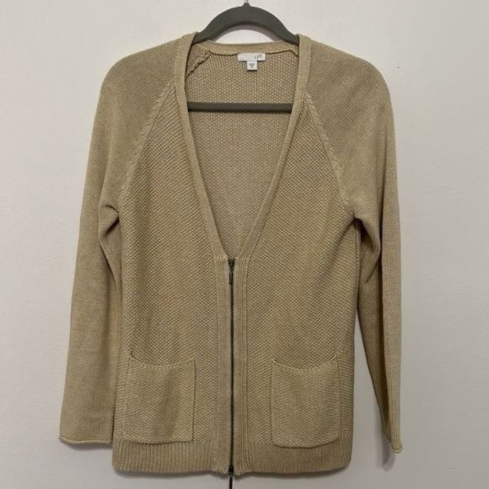 J. Jill Zip Front Cardigan Sweater Size XS
